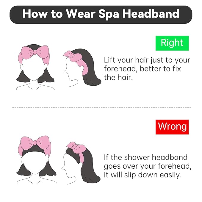 Ondder Black Spa Headband for Women and Girls - Image 6