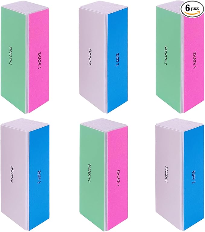 4 Way Nail Buffer Block, Nail Shine Buffers Blocks Files by GigaGround