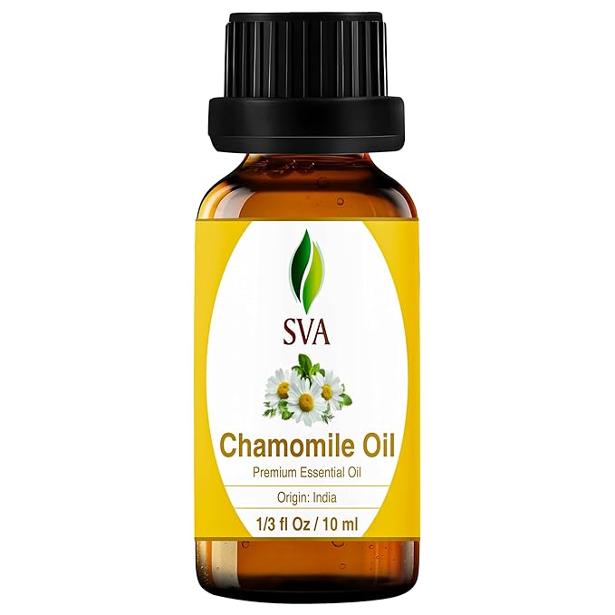SVA Chamomile Essential Oil – 1/3 Fl Oz – 100% Natural Chamomile Oil by SVAORGANICS