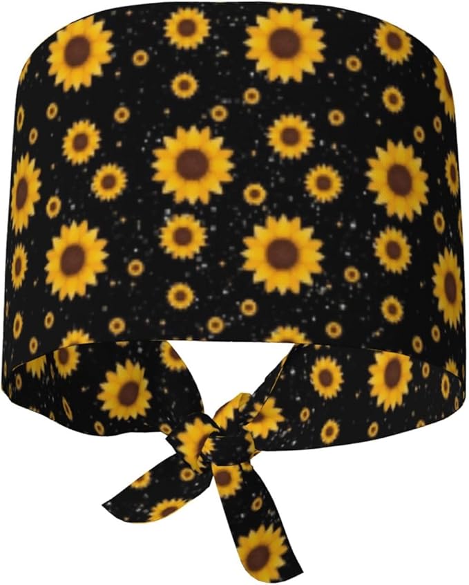 Adjustable Scrub Cap with Buttons & Sweatband, Working Hat with Elastic Tie Back - Image 9
