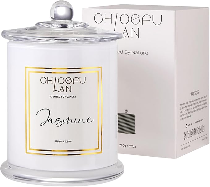 Chloefu LAN Jasmine Candle, Mothers Day Gifts Candles by ChloefuLANScentedCandles