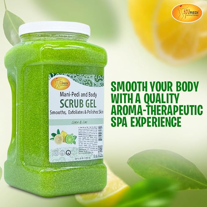 SPA REDI – Lemon & Lime Pumice Scrub Gel, Exfoliating, Hydrating & Nourishing - Image 3