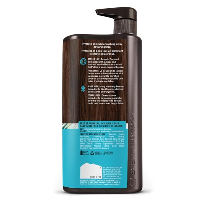 Every Man Jack Coconut + Driftwood Mens Body Wash - Image 9