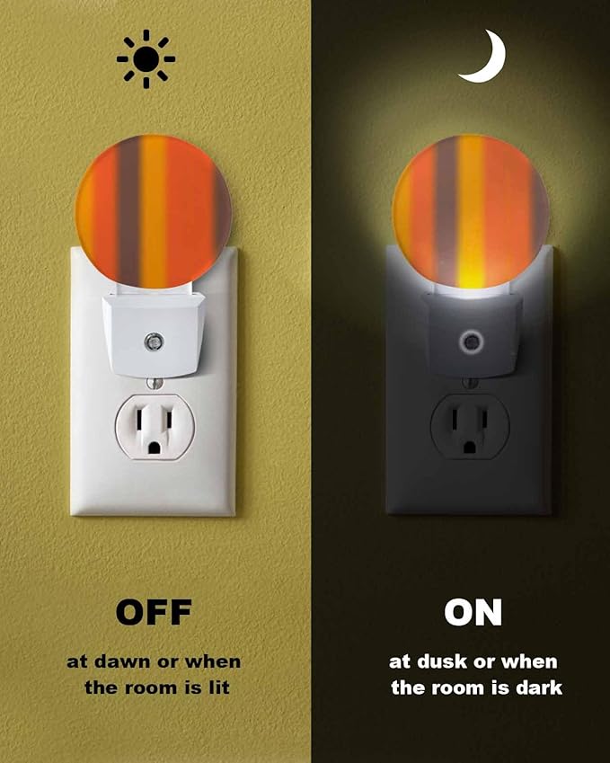 Night Lights Auto Sensor Burnt Orange Yellow Night Light Gradient Color Stripe - Image 6