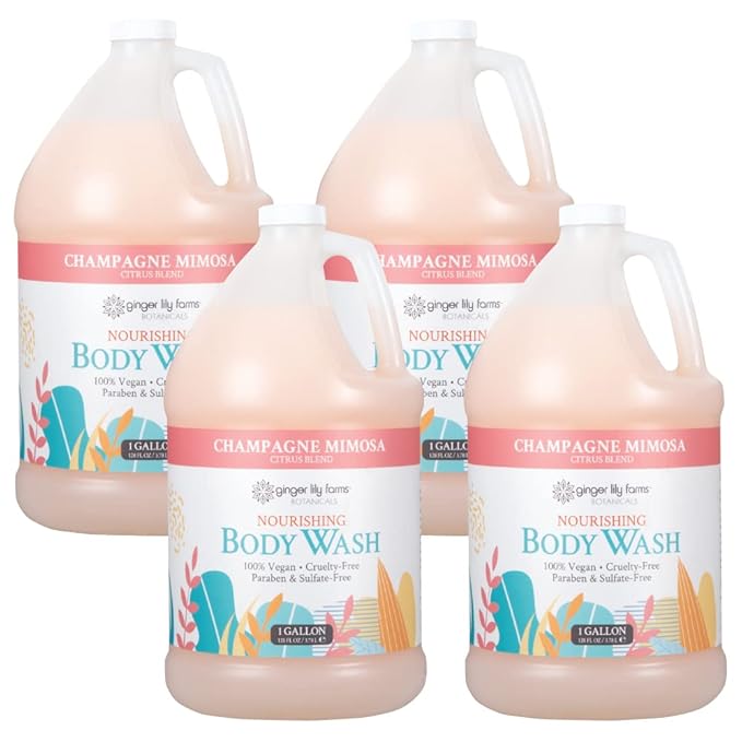 Ginger Lily Farms Botanicals Nourishing Body Wash, Champagne Mimosa, 100% Vegan by GingerLilyFarms