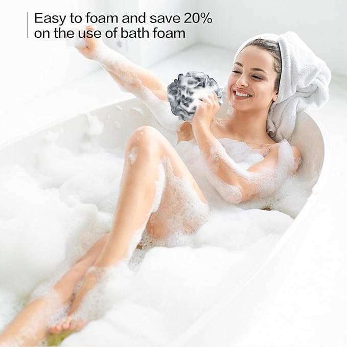 Fishent Loofah Bath Sponge Shower Loofahs, 4 Pack Soft Loofa Exfoliating Body - Image 2