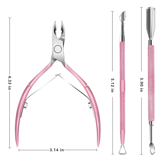 Cuticle Trimmer with Cuticle Pusher and Scissors, Cuticle Remover Professional - Image 7