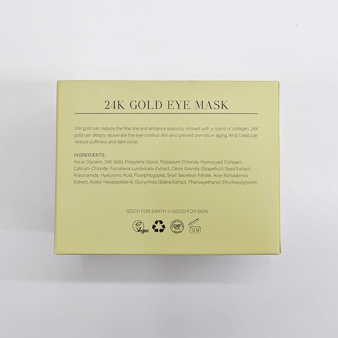 PEAUAMIE Under Eye Patchs 24k Gold Eye Mask and Hyaluronic Acid and Rose - Image 9