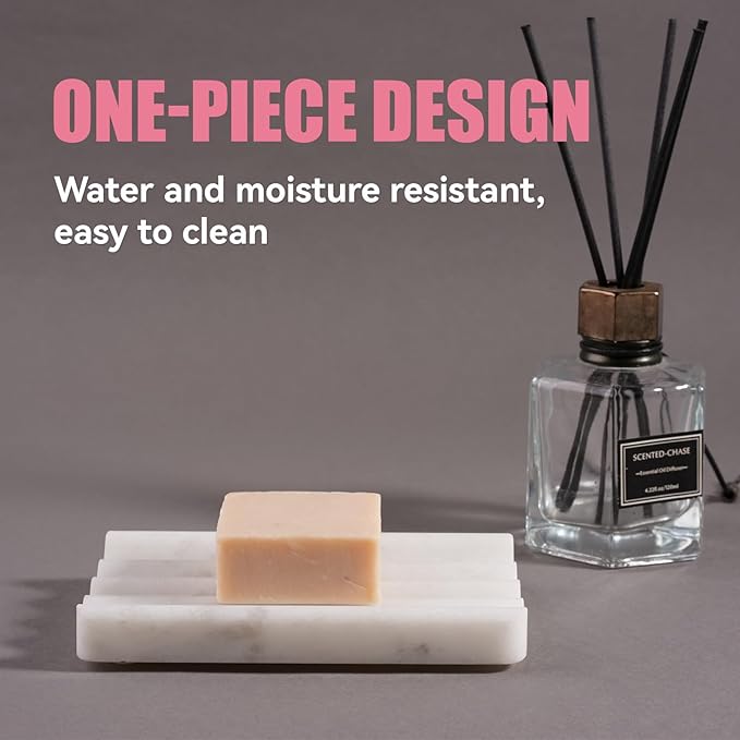 2 Pcs Marble Soap Holder, Soap Dish - Image 3