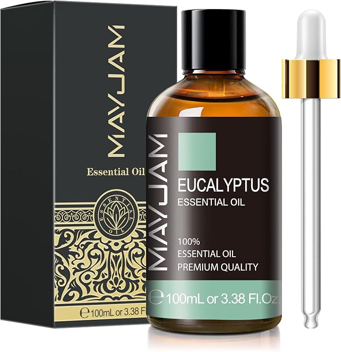 Eucalyptus Essential Oil, MAYJAM 3.38fl.oz Large Bottle Pure Essential Oils by MAYJAM