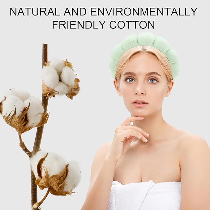 Canitor 4 PCS Spa Headband for Washing Face, Facial Skincare, Terry Cloth - Image 4