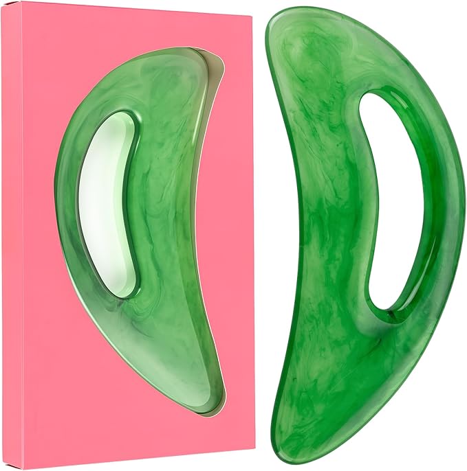 Green Resin Gua Sha Scraping Massage Tool, Handheld Myofascial Release Tool by Unknown