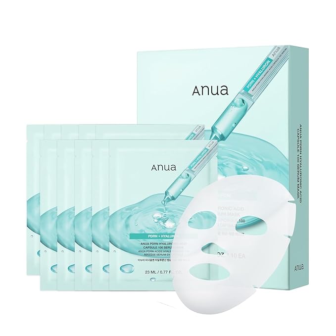 Anua PDRN Hyaluronic Acid Capsule 100 Serum Mask, Hydrating Face Mask by Anua
