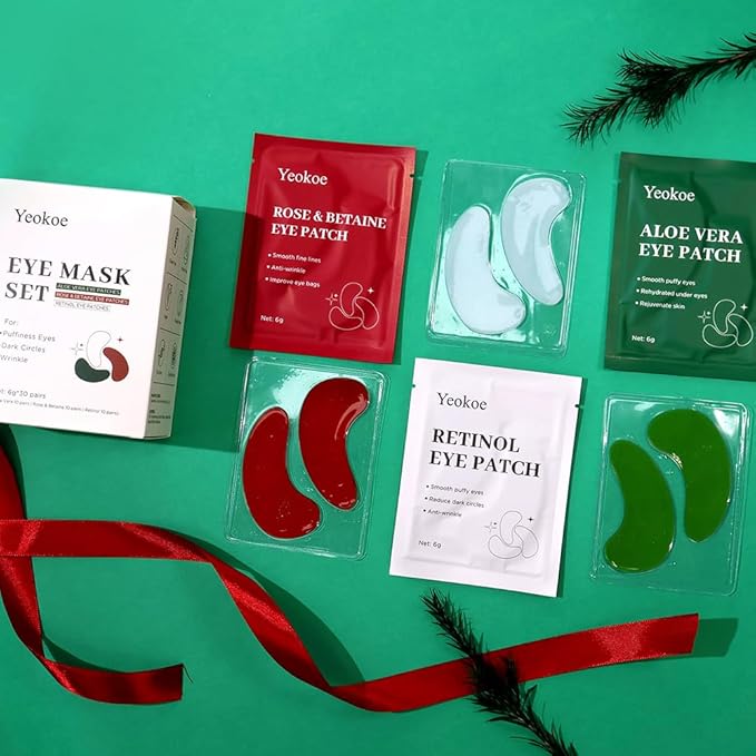 Yeokoe Under Eye Patches For Puffy Eyes and Dark Circles Wrinkle, 30 Pairs Face - Image 5