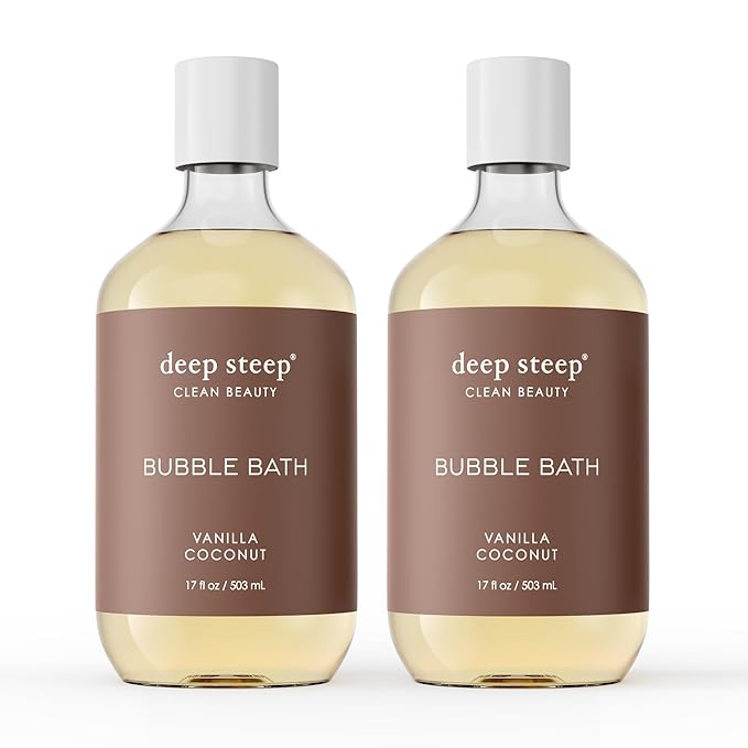Deep Steep Bubble Bath, Vanilla Coconut 17 oz – Hypoallergenic, Clinically by DeepSteep