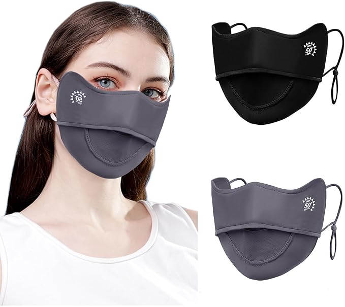 2Pcs UV Face Mask, Sun Masks for Women, Cooling Breathable Face Cover for by Unknown