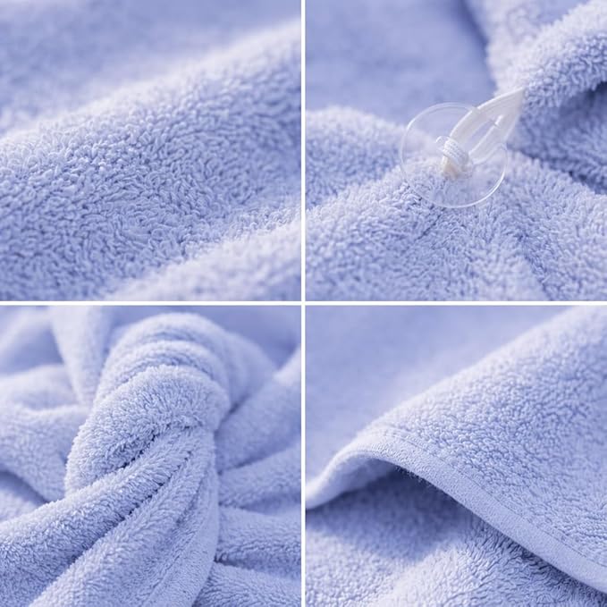 100% Turkish Cotton Hair Towel Wrap 2 Pack – Oeko-TEX Certified Quick Dry Turban - Image 4