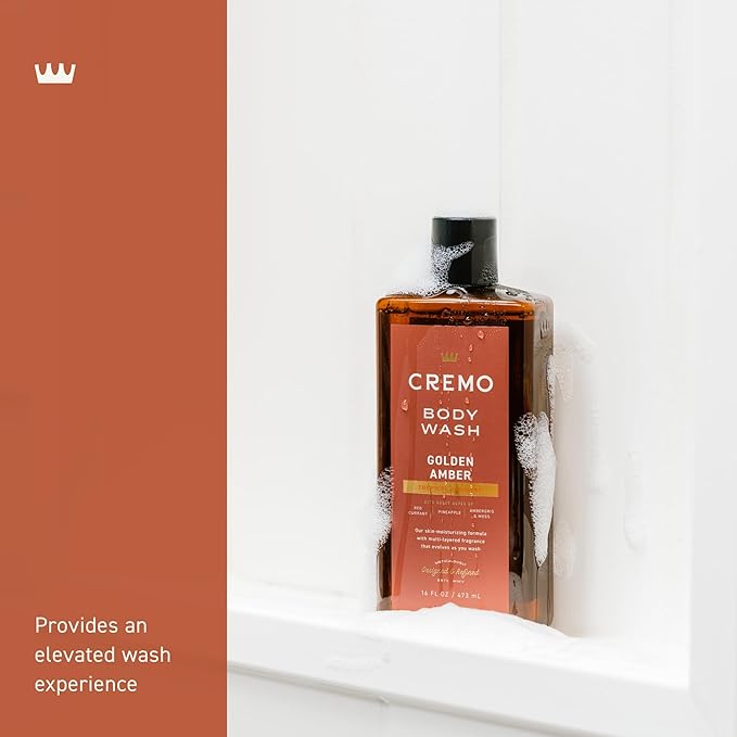 Cremo Body Wash Men, Notes of Red Currant, Ambergris and Moss, Rich-Lathering - Image 3