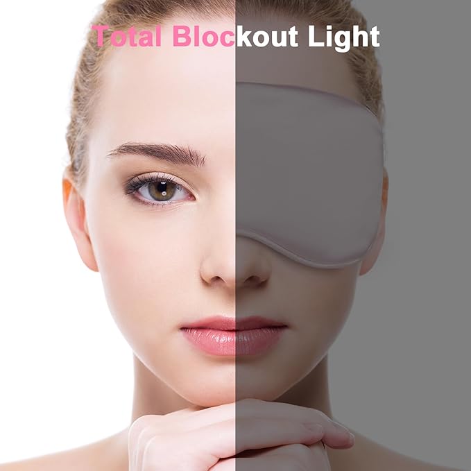 Sleep mask w/Cooling Gel Eye Mask, Reusable Ice Silk Blackout Eye Cover - Image 5