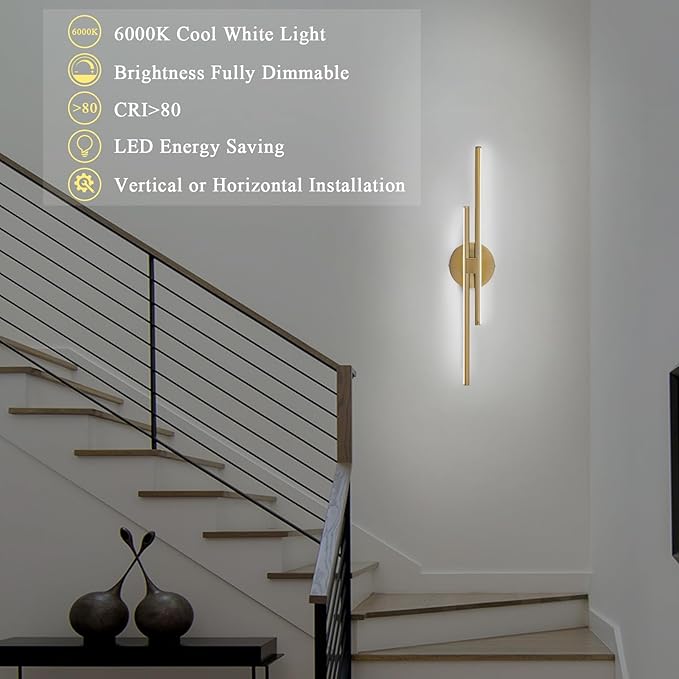 EDISLIVE Dimmable Modern LED Vanity Light Fixtures Bathroom Vanity Wall Lighting - Image 7