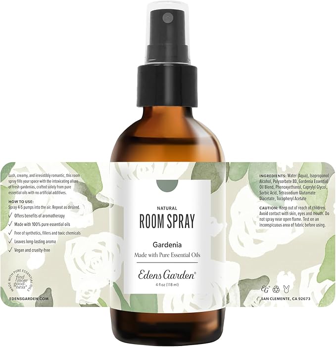 Edens Garden Gardenia Aromatherapy Room Spray – Natural Essential Oil Air - Image 9