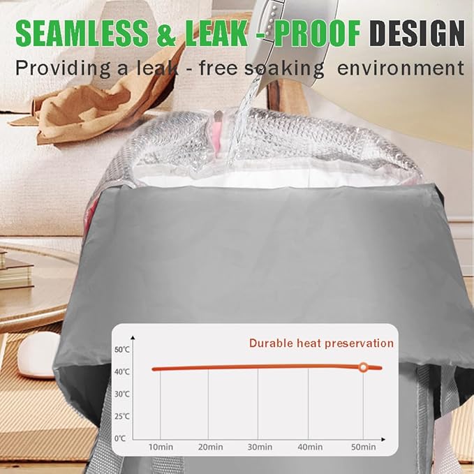Ouliget Collapsible Bucket for Soaking Feet, Portable Travel Foot Bath Tub - Image 5