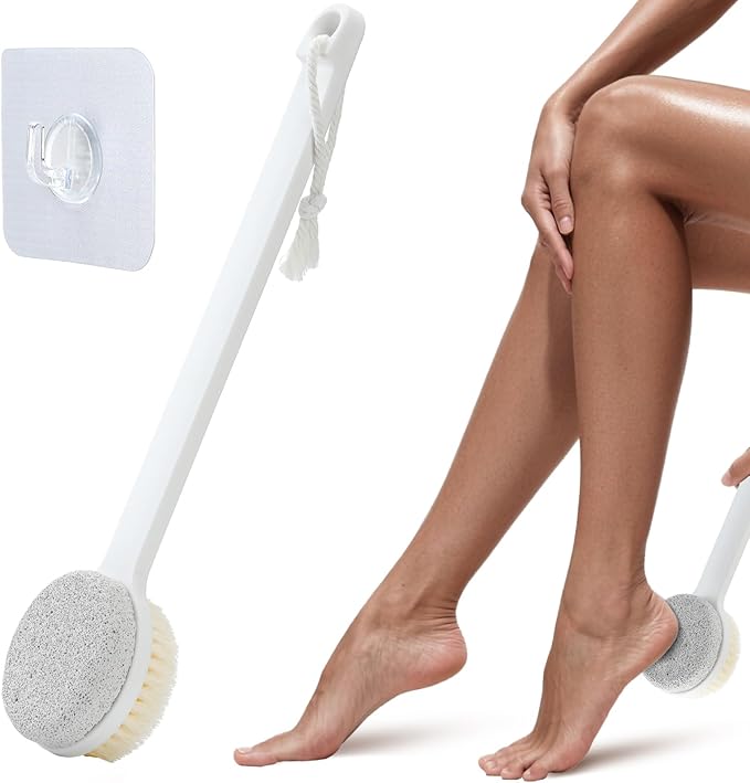Foot Pumice Stone for Feet, 2 in 1 Foot Pumice Scrubber for Wet or Dry Brushing by Unknown