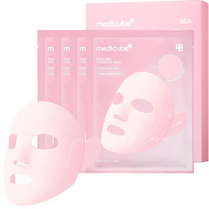 medicube PDRN Pink Tension Up Mask | 3-Step V-line Mask by medicube