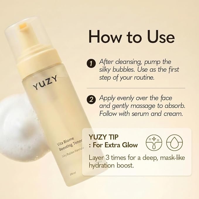YUZY Vita Biome Bubble Toner, Hydrating Korean Facial Toner - Image 6