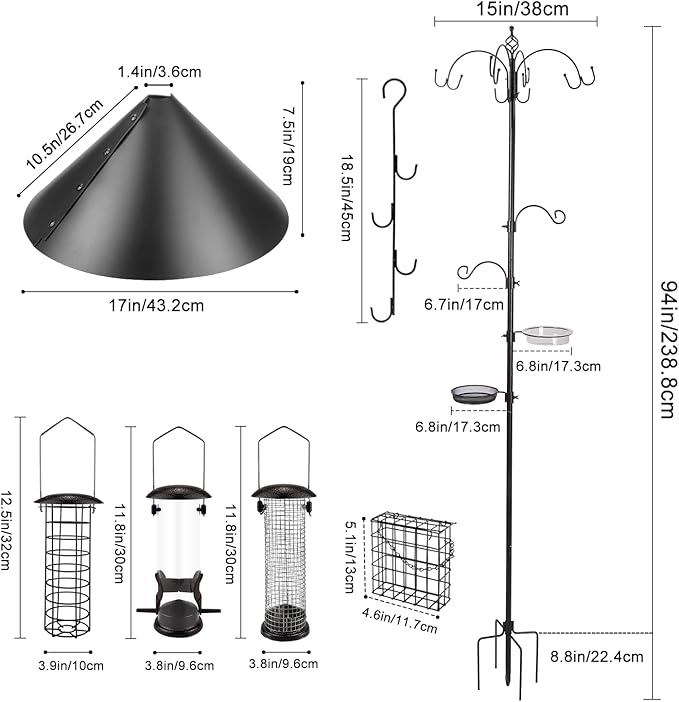 Deluxe Bird Feeding Station Kit Bird Feeder Pole - Image 5