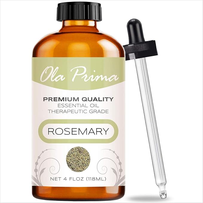 Ola Prima Rosemary Essential Oil 4 Fluid Ounces – Therapeutic Grade by OlaPrima