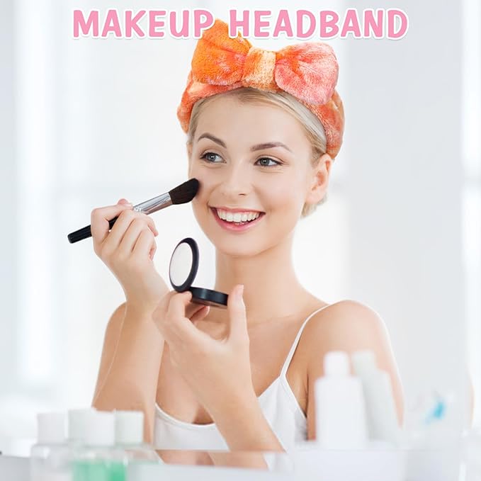 UMIKU 7 Pack Spa Headband for Women Facial Makeup Headband Soft Coral Fleece - Image 3