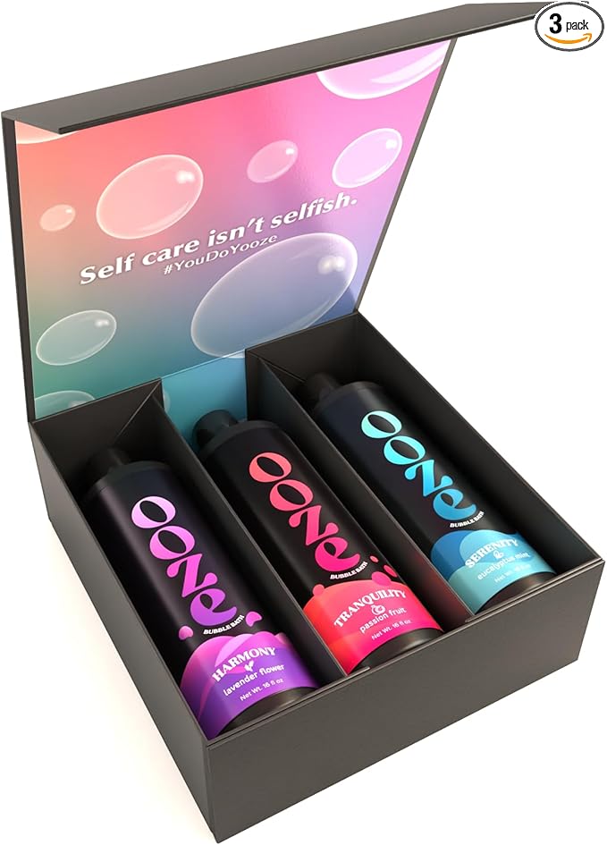 OOZE Bubble Bath Set for Women Lavender, Eucalyptus & Passion Fruit by OOZEBath