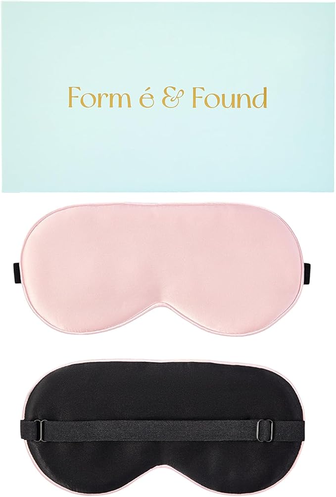 Formé & Found Silk Sleep Mask for Men & Women, 100% 6A Mulberry Silk, 16 Momme by HappyWinterHolidays