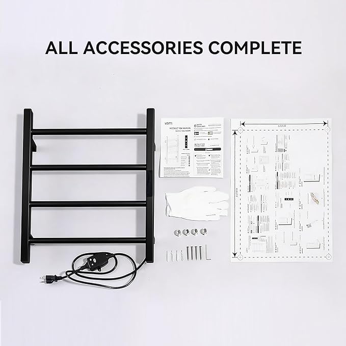 Heated Towel Racks for Bathroom, Hot Towel Warmer 4 Bars - Image 9