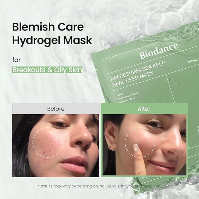BIODANCE Refreshing Sea kelp Real Deep Mask, Overnight Hydrogel Face Mask - Image 3