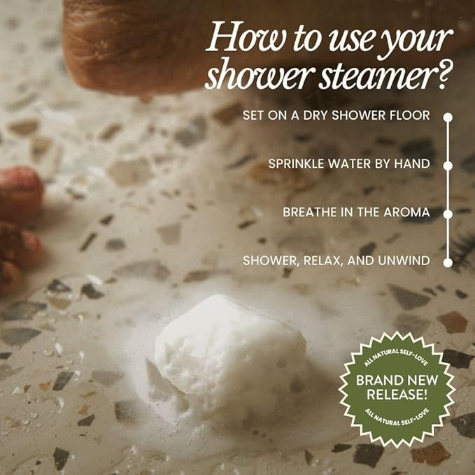 Bare Botanics Shower Steamers 6 XL Cubes w/ Tray - Image 3