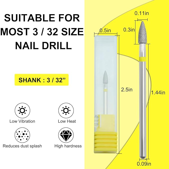 Nail Drill Bit Russian Manicure Drill Bits Nature Nail Buffer Bit - Image 2