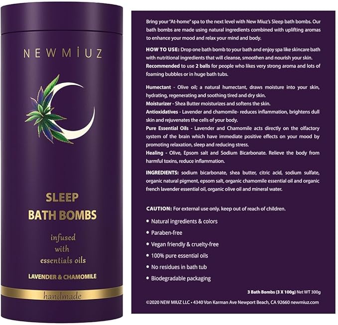 Deep Sleep Bubble Bath Bombs Infused - Image 8