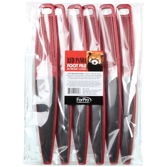 ForPro Professional Collection Red Panda Foot File, 60/100 Grit, Double-Sided - Image 6