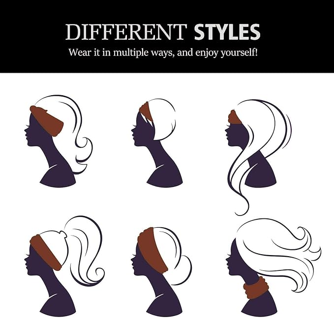 GiLi 2 Pack Wide Headbands for Women Boho African Knotted Non Slip Fashion Hair - Image 6