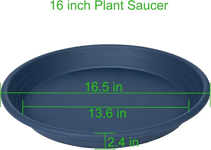 4 Pack of 16 inch Plant Saucer, Large Plant Tray, Heavy Sturdy Plant Drainage - Image 2