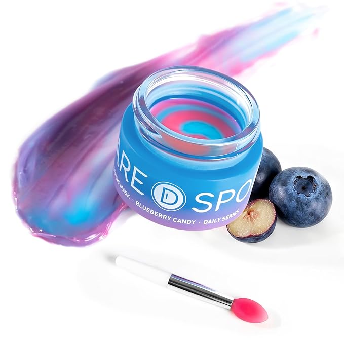 SPODARE Blueberry Lip Mask Overnight, Swirl Lip Sleeping Mask by SPODARE