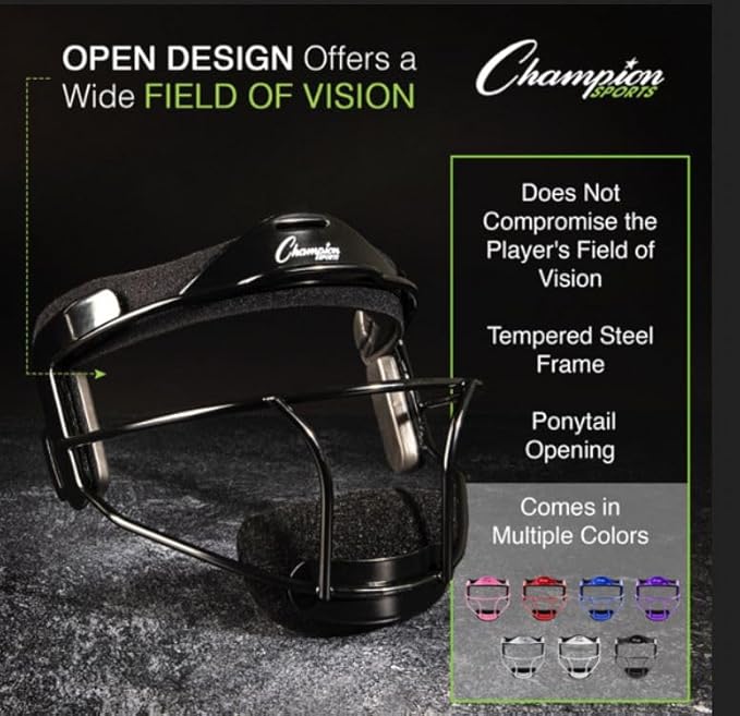Champion Sports Steel Softball Face Mask – Durable Fielder’s Mask - Image 10