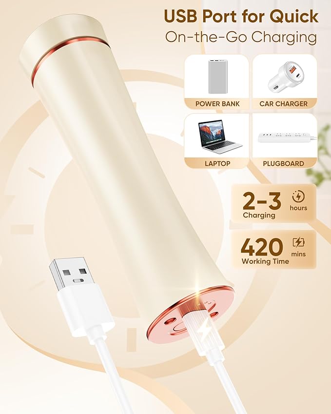 Electric Foot Callus Remover, 3-Speed Rechargeable Cordless Electronic Foot File - Image 4