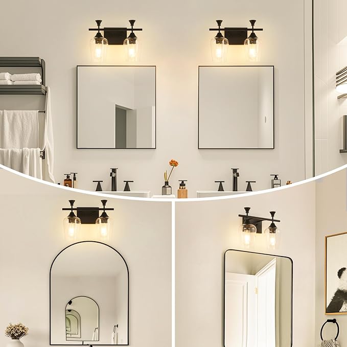 Bathroom Light Fixtures, Matte Black Vanity Lights - Image 5