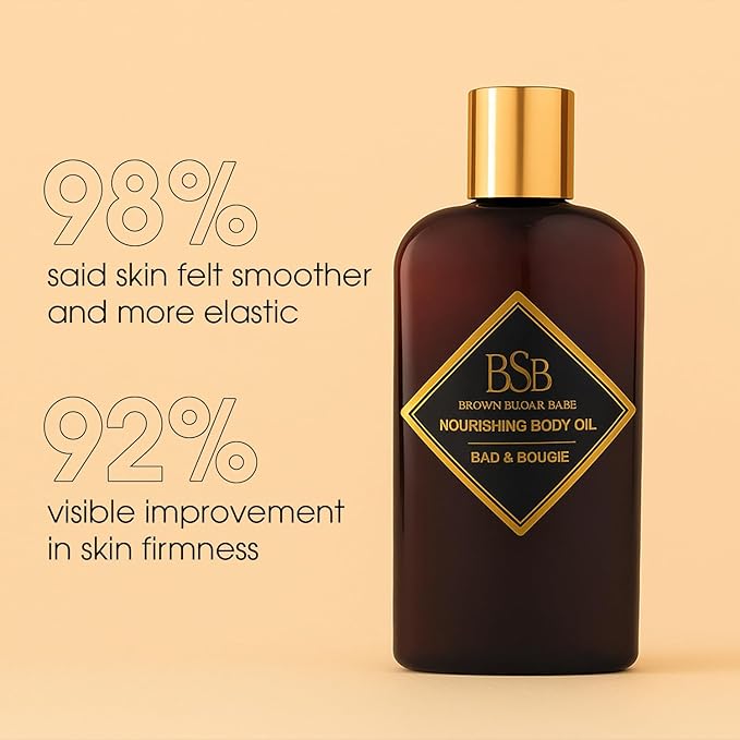 Brown Sugar Babe Bad and Bougie Body Oil, Grape Seed and Sweet Almond Fragrance - Image 5