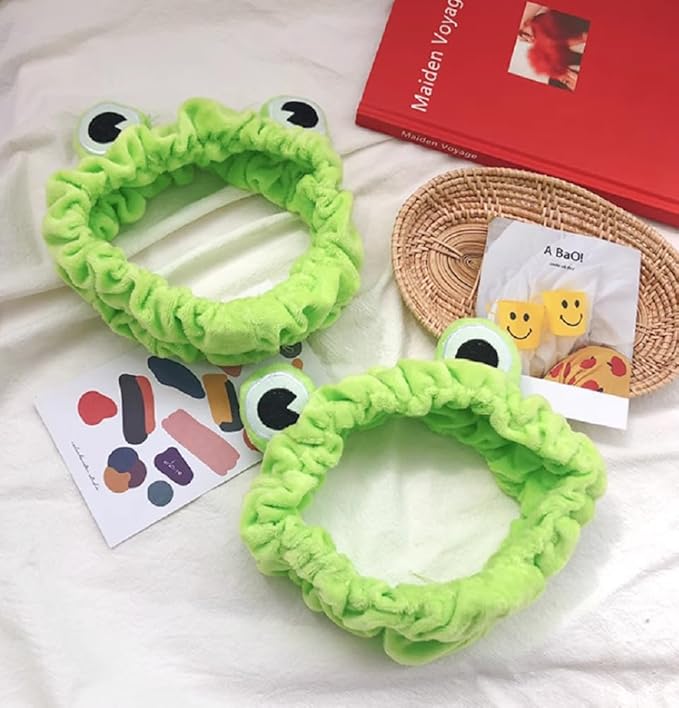 Huachi Makeup Headbands for Women for Washing Face Frog Headband Cute Spa - Image 5