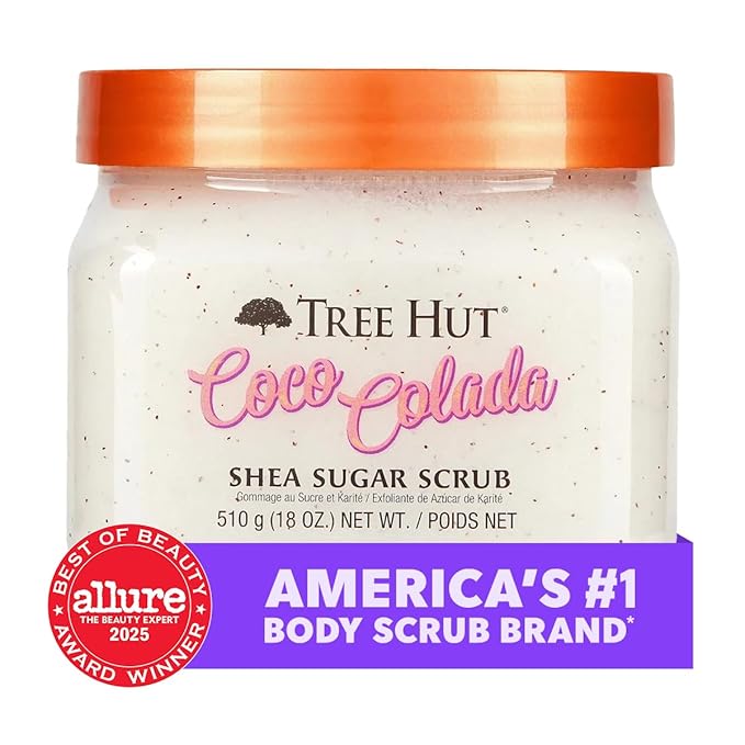 Tree Hut Coco Colada Shea Sugar Scrub, Mothers Day Gifts, Exfoliating & - Image 2