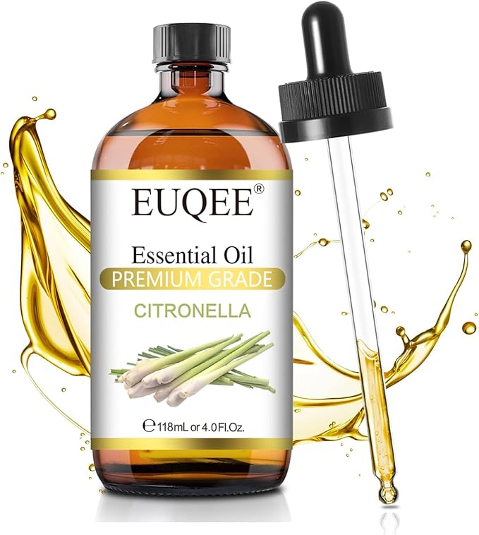 EUQEE Citronella Essential Oil, 118ml Large Gift Box Pure Citronella Oil by EUQEE